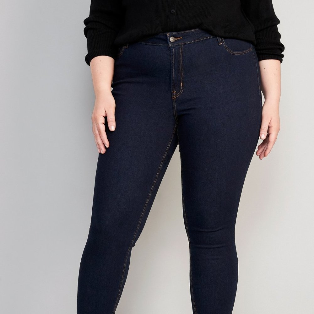 OLD NAVY Mid-Rise Rockstar Super-Skinny Jeans, Size:30, Color: Dark Wash